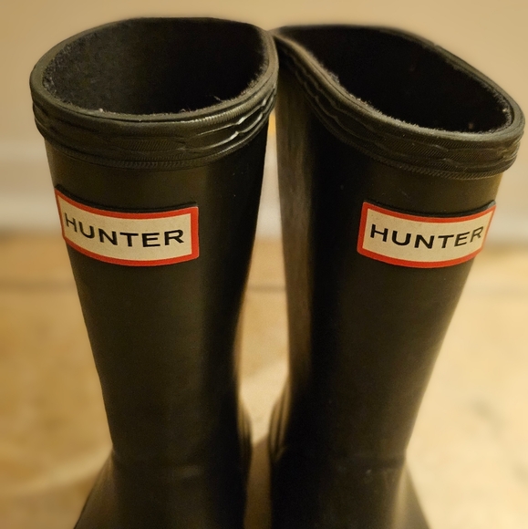 ✅ SOLD Hunters Toddler/Little Kids Original First Classic Rainboots blk size 8 - Picture 3 of 9